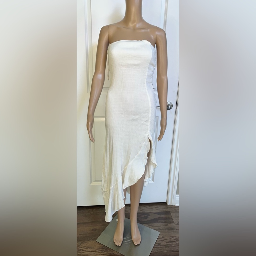Freepeople Ivory Strapless Maxi Dress